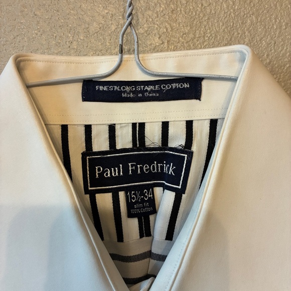 Paul Fredrick Men's Striped Dress Three Shirt Bundle Sz 15 1/2 34-35 - Picture 10 of 10